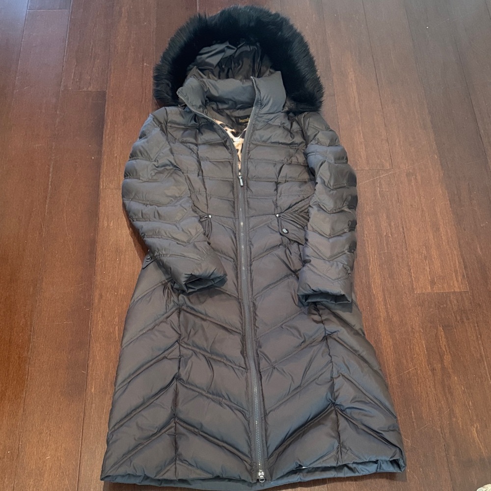 Laundry by Shell Segan Women's Black Quilted Winter Coat with Hood